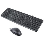 Комплект клавиатура+мышь Wintek WS-KB-505 (клавиатура: USB, рус/англ/каз, 1.5 м, чёрная; мышь: USB,